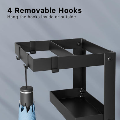 Metal Umbrella Stand for Stick & Travel Umbrellas | Free Standing