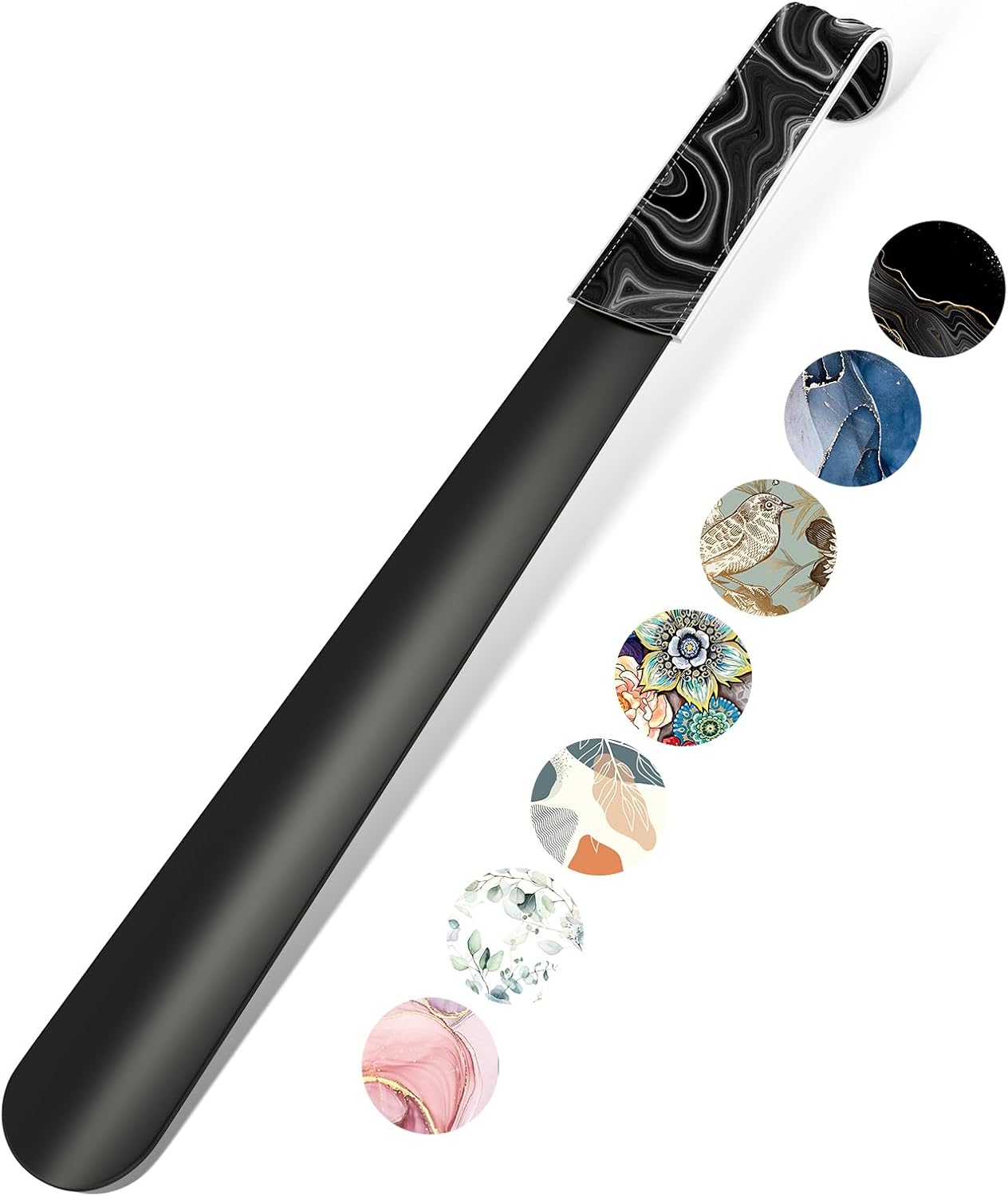 16.5 Inch Long Handle Shoe Horn for Seniors Men Women Kids, Metal Shoe Horns for Boots