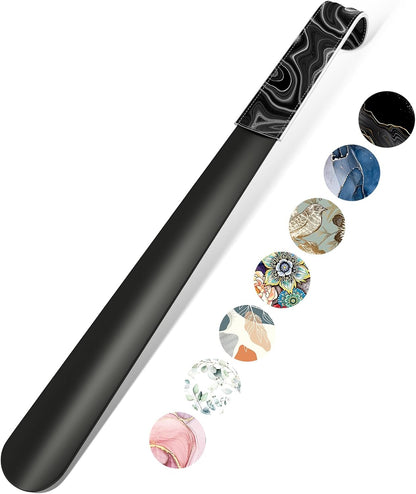 16.5 Inch Long Handle Shoe Horn for Seniors Men Women Kids, Metal Shoe Horns for Boots
