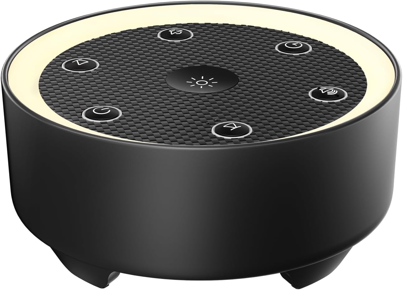 Kipcush White Noise Machine for Sleeping, Baby & Adults, High-Fidelity Non-Looping Sounds, Sleep Sound Machine with Dimmable Night Light, USB Powered, Memory Function, Home, Nursery & Travel
