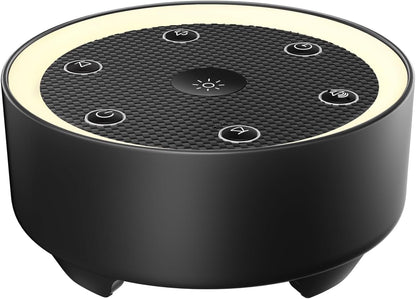 Kipcush White Noise Machine for Sleeping, Baby & Adults, High-Fidelity Non-Looping Sounds, Sleep Sound Machine with Dimmable Night Light, USB Powered, Memory Function, Home, Nursery & Travel