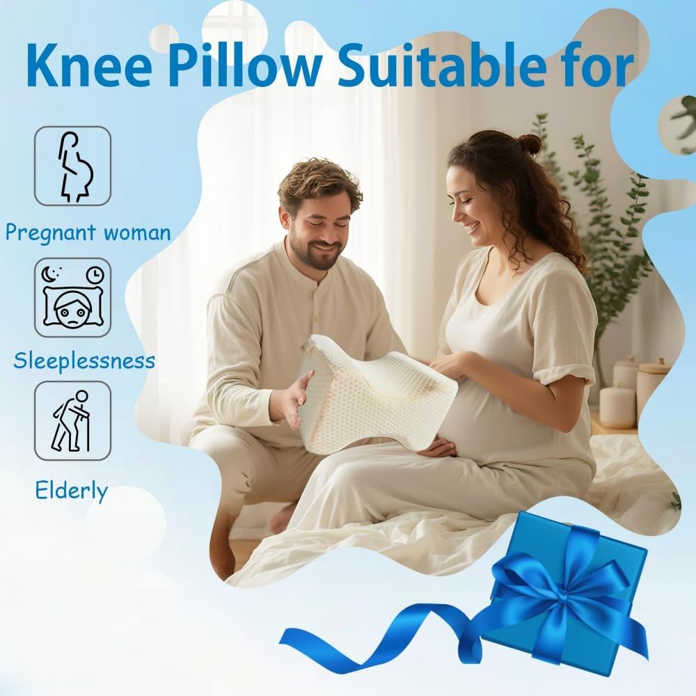 King Mills Plus Size Leg Pillow for Side Sleeping, Extra Large Smooth Spine Alignment Pillow, Side Sleeper Pillow Between Legs for Hip Pain Relief and Sciatica, Two Replaceable Cover | Smooth Spine Alignment, Hip Pain Relief and Sciatica, Two Replaceable
