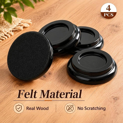 Caster Cups,Piano Caster Cups Furniture Coasters for Hardwood Floors Wood Floor Protectors for Furniture Piano Floor Protectors (Natural)