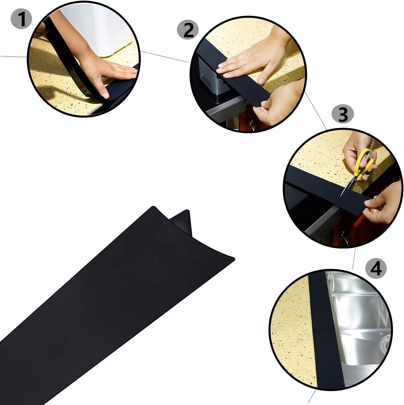 2 Pack Silicone Stove Gap Cover, 30" Kitchen Counter Gap Covers Heat Resistant Wide & Long Flexible Oven Gap Guards for Protect Gap Filler Sealing Spills
