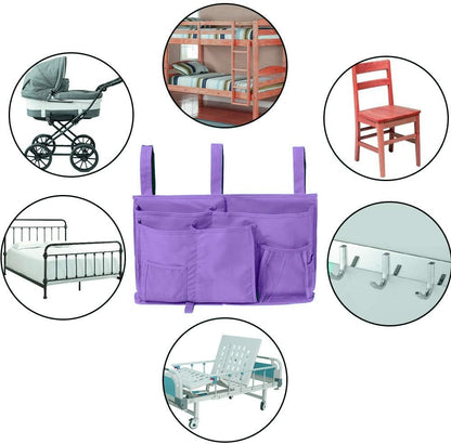 Sugaroom Bedside Storage Caddy, Bunk Bed Organizer Bed Storage Pocket Bedside Organizer Hanging Bed Storage Caddy for College Dorm Room, Hospital Bed Rails, Baby Bed, Camp