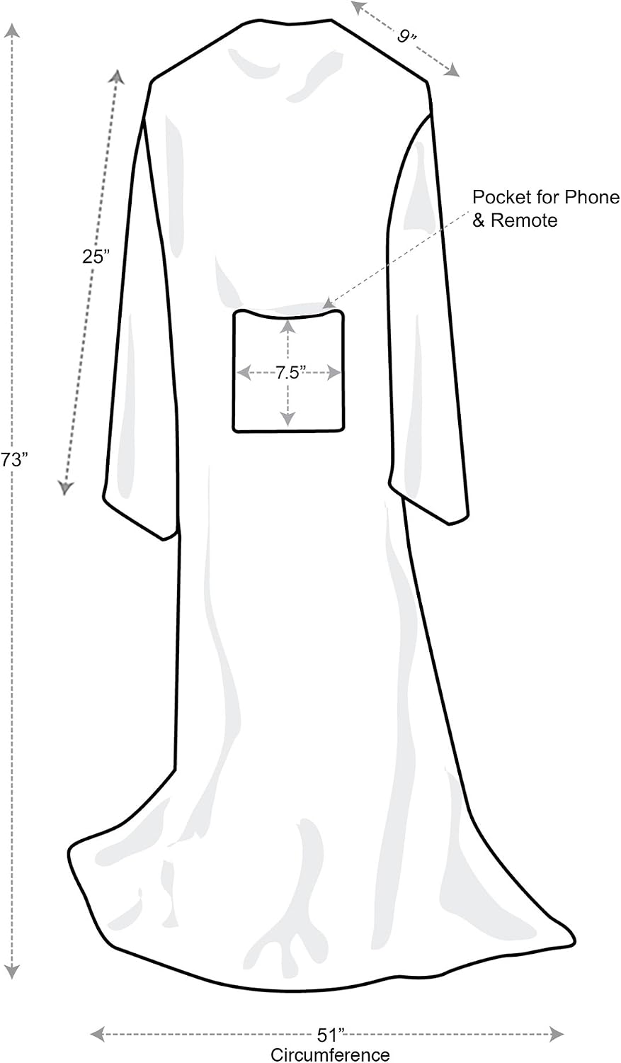 Catalonia Wearable Blanket with Sleeves for Women & Men, Fleece Wrap Throw | Cozy Sleeve Design for Hands-Free Comfort, Perfect for Reading, TV Time & Relaxing, Christmas & Birthday Gift