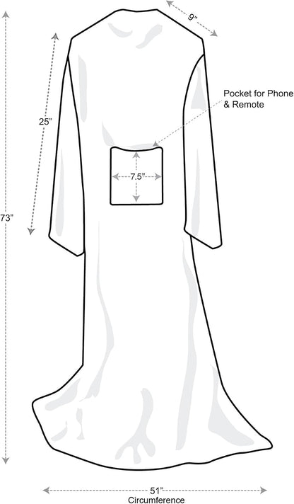Catalonia Wearable Blanket with Sleeves for Women & Men, Fleece Wrap Throw | Cozy Sleeve Design for Hands-Free Comfort, Perfect for Reading, TV Time & Relaxing, Christmas & Birthday Gift