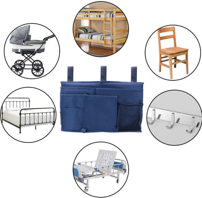 Sugaroom Bedside Storage Caddy, Bunk Bed Organizer Bed Storage Pocket Bedside Organizer Hanging Bed Storage Caddy for College Dorm Room, Hospital Bed Rails, Baby Bed, Camp