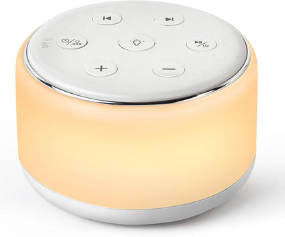 FamiSym Rechargeable White Noise Sound Machine Baby with Night Light