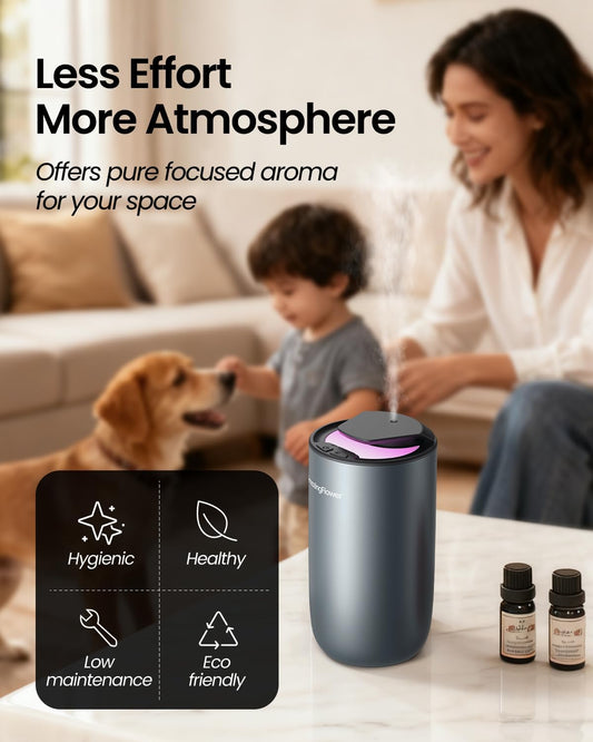 Waterless Car Diffuser for Essential Oil, Air Freshener Home Scent
