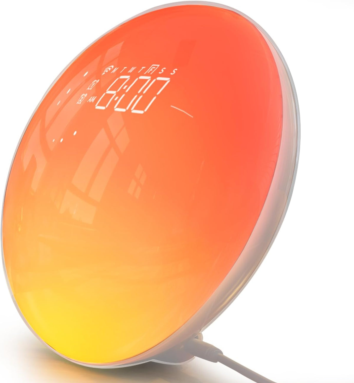 Dekala Smart Sunrise Alarm Clock with App Control& Bluetooth Speaker, Wake up Light Sunlight Sunset Lamp, White Noise Sound Machine, Night Light for Bedrooms, Alarms for Heavy Sleepers Kids & Adults