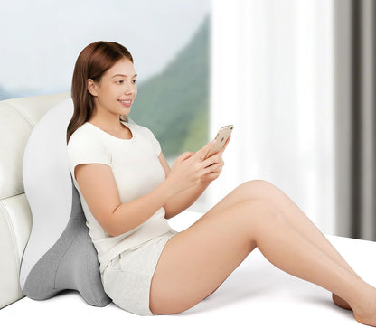 Memory Foam Ergonomic Wedge Pillow, Reading Pillow for Bed, Headboard Pillow Support for Back Pain, Acid Reflux & Sitting Up, Ideal for Massage with Removable Cover