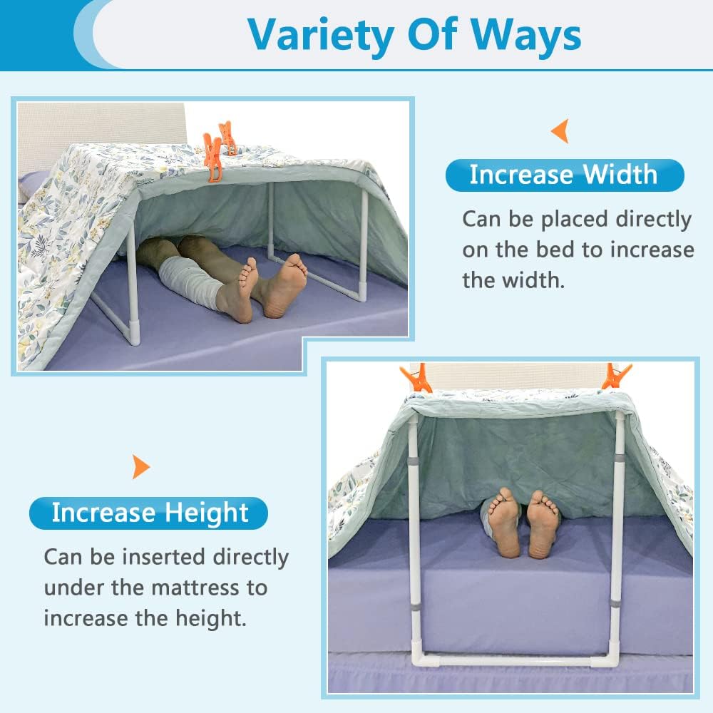 Blanket Lifter for Feet Bed Sheet Lift Foot Cradle Hospital Bed Toe Tent Blanket Support 26"-34" Adjustable Holder Bar Ankle Leg Knee Surgery Recovery Supplies