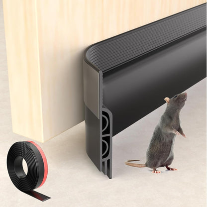 KNEELISA 39" Black Under Door Draft Stopper Interior for 0-1“ Gap,Silicone | Bottom Door Sweep Sound Proofing,Soundproofing Noise Blocker,Gap Filler Soundproof Seal Strip