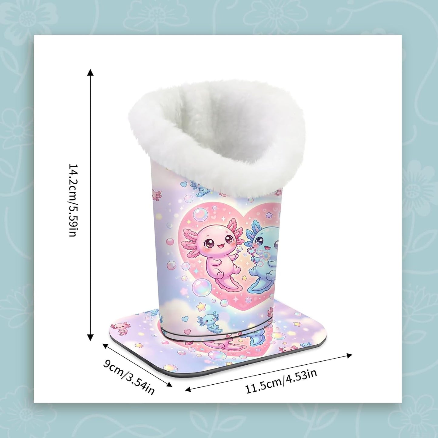 Plush Lined Eyeglasses Holder, Cute Magnetic PU Leather Glasses Stand Case for Women Men Kids