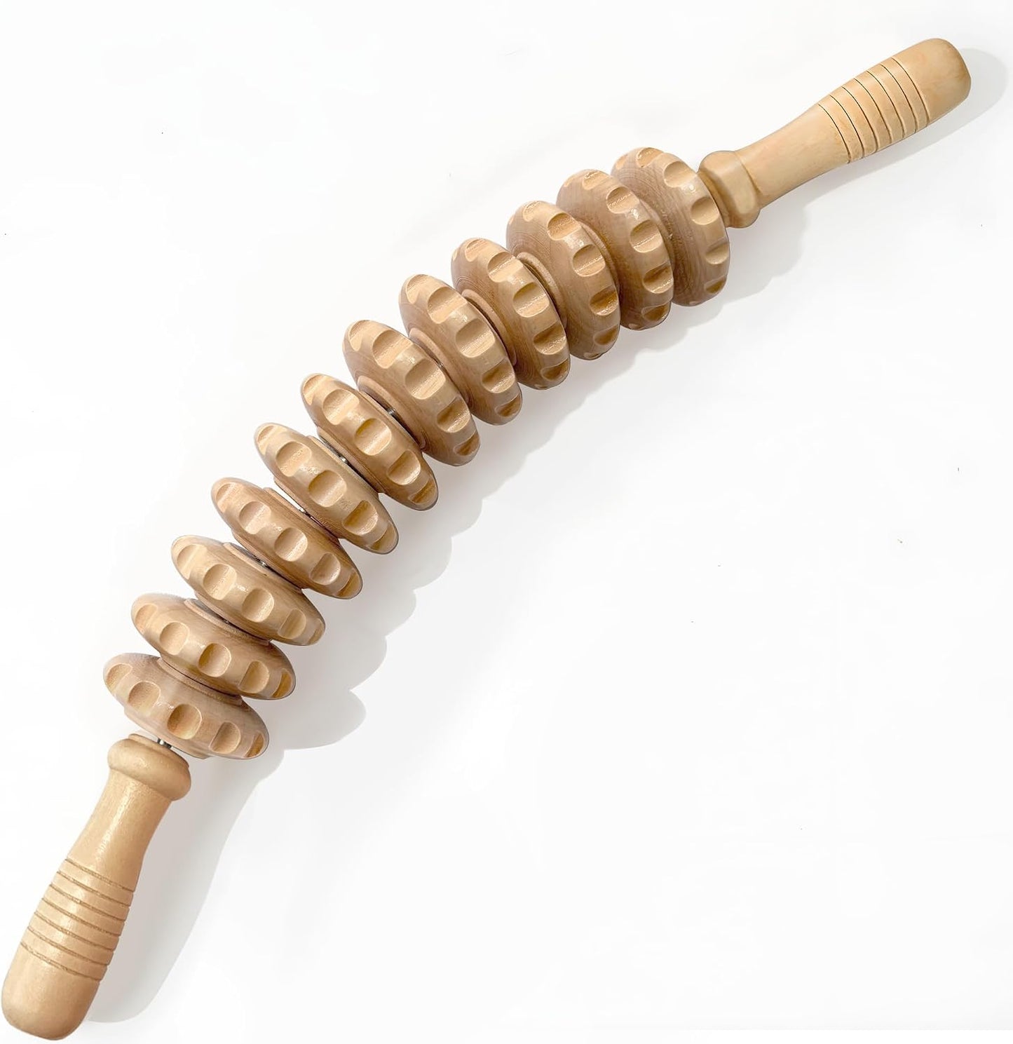 Manual Wood Therapy Massage Stick, Wooden Cellulite Muscle Roller for Legs | Body Sculpting, Lymphatic Drainage Massager, Wooden Massage Tools for Trigger Points Relief, Sore Muscle Recovery