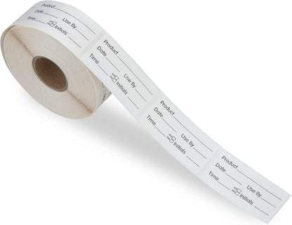 L LIKED 500 Stickers Use by 1 x 2 Inch Blue Dissolvable Food Storage Labels for Containers