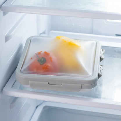 Reusable Silicone Food Storage Container with Lid Avocado Saver, Onion Keeper, Silicone Kitchen Organizers for Fridge