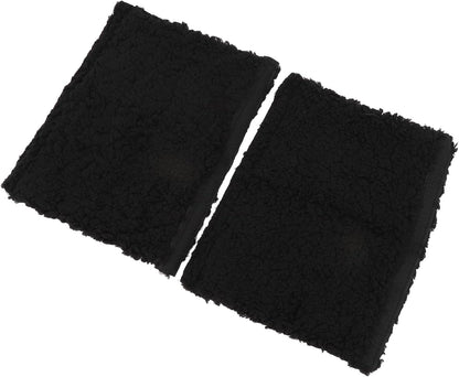 Brrnoo Sheepskin Chair Armrest Pad, Fleece Armrest Cushion for Chairs, Enhanced Comfort and Skin Protection Armrest Protector for Home or Office Use Fits Most Chairs (Grey)