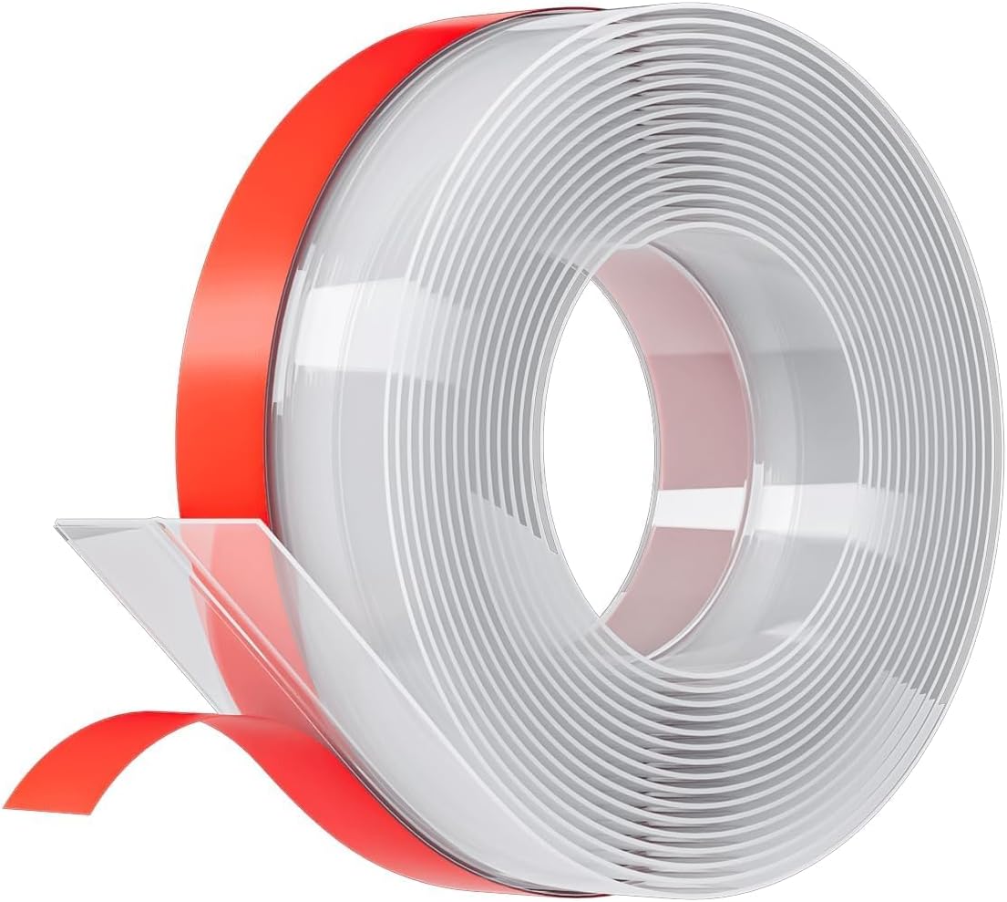 Door Weather Stripping, Silicone Door Seal Strip Sealing Tape, Door Draft Stopper Adhesive Seal Tape for Doors Windows &Shower Glass Door Gaps (Thickness Upgrade)