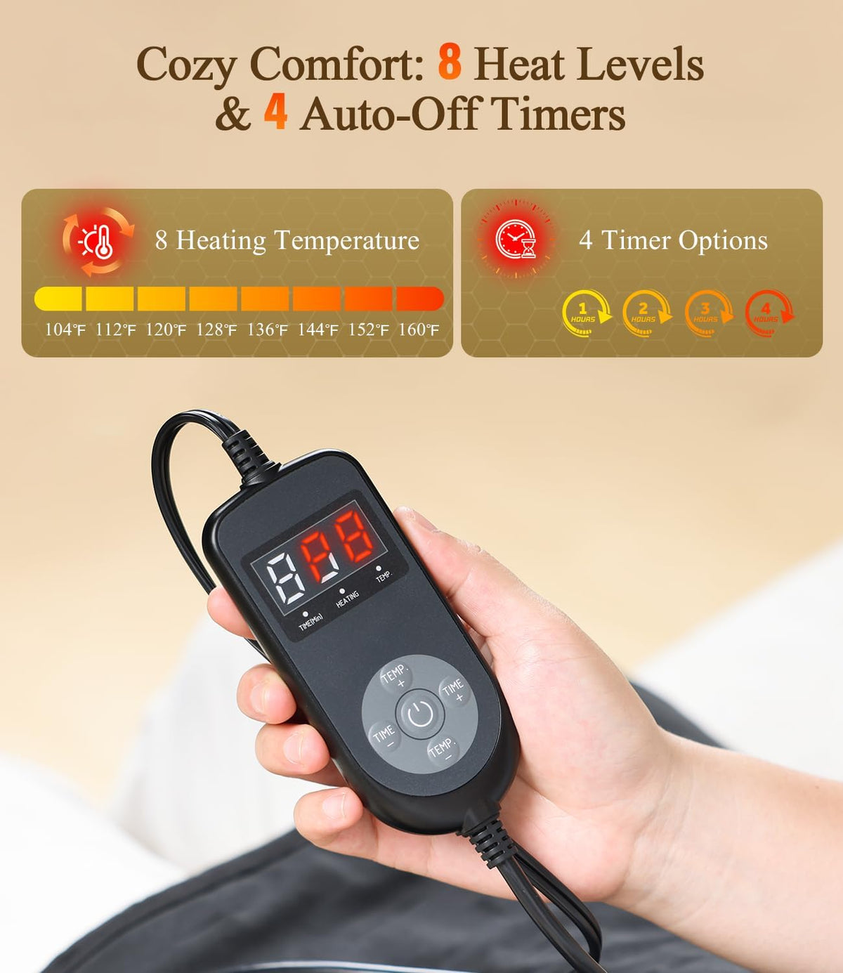 Extra-Hot Heating Pad for Back: Deep Relief Chronic Lower Back Pain
