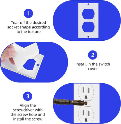 30 Pack Outlet Covers Wall Plate Electrical Outlet Insulation Pads for Wall | Draft Sealers, EVA Foam Gasket, Light, Swtich Socket Covers, Compatible with Duplex Toggle Rocker