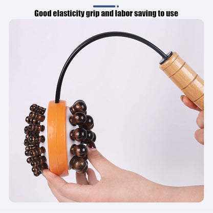 Dioche Handheld Massage Hammer for Back & Body Relaxation, Dual-Sided Manual Massager with Wooden Handle for Neck, Shoulder, Leg & Head Muscle Relief