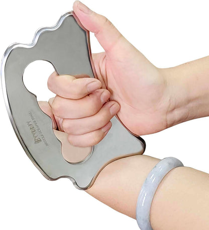 BYYDDIY Stainless Steel Gua Sha Derma Edge Massage Tools-Scraping Massage Tools,Muscle Scraper Tool (D2)