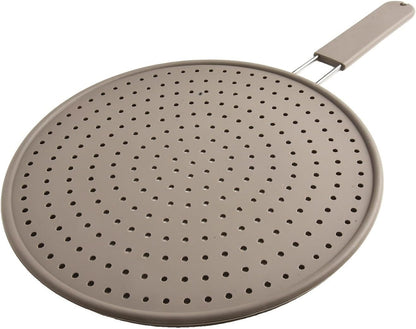 Silicone Splatter Guard for Frying Pan 28cm/11in, Heat Resistant Mesh Screen with Handle Cover, Non-Stick Grease Shield for Cooking Oil for SPLASH Prevention, Dishwasher Safe Kitchen Tool for Stove