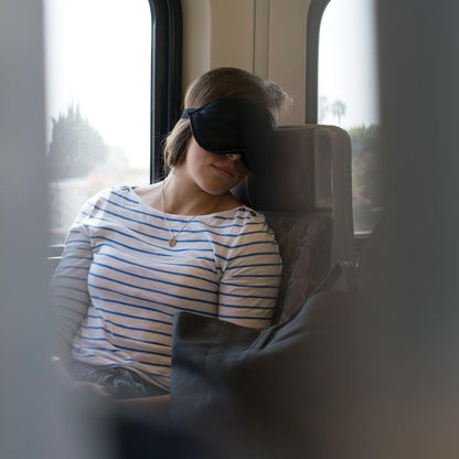 Lewis N. Clark Comfort Sleep Mask | Eye Mask for Travel | Comfortable & Breathable | Light Blocking & Adjustable | Light Blue