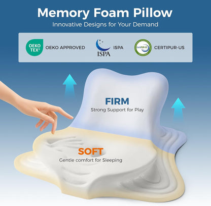 Reading Pillow for Bed, Leaning, Lying and Prone, Ergonomic Memory Foam Bed Wedge Pillow for Headboard, Floor Cushions, Chin & Back Support Pillows on Bedrest Couch Floor- Grey