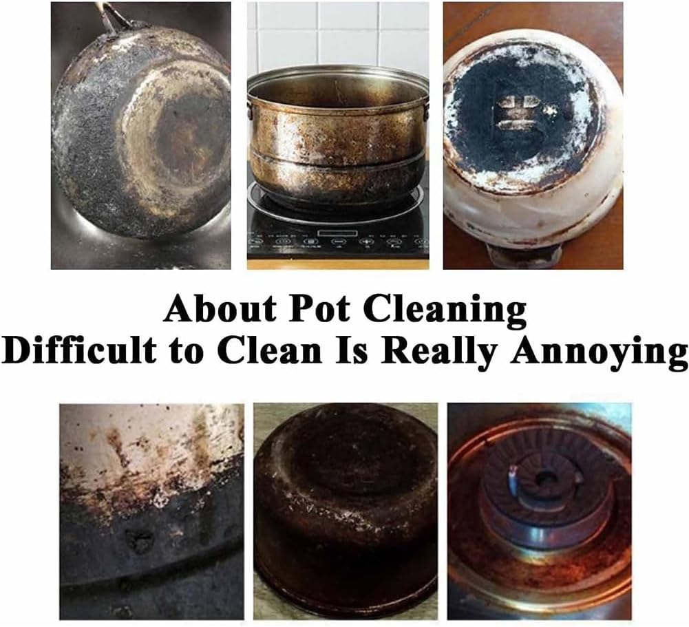 Magic Gel Cleaner For Pots And Pans, 150g Black Pot Bottom Cleaning Gel, Stainless Steel Pot Cleaner, Pot Cleaner For Bottom Of Pans, Cooktop Cleaner Cookware Cleaner Rust Remover (1pcs)