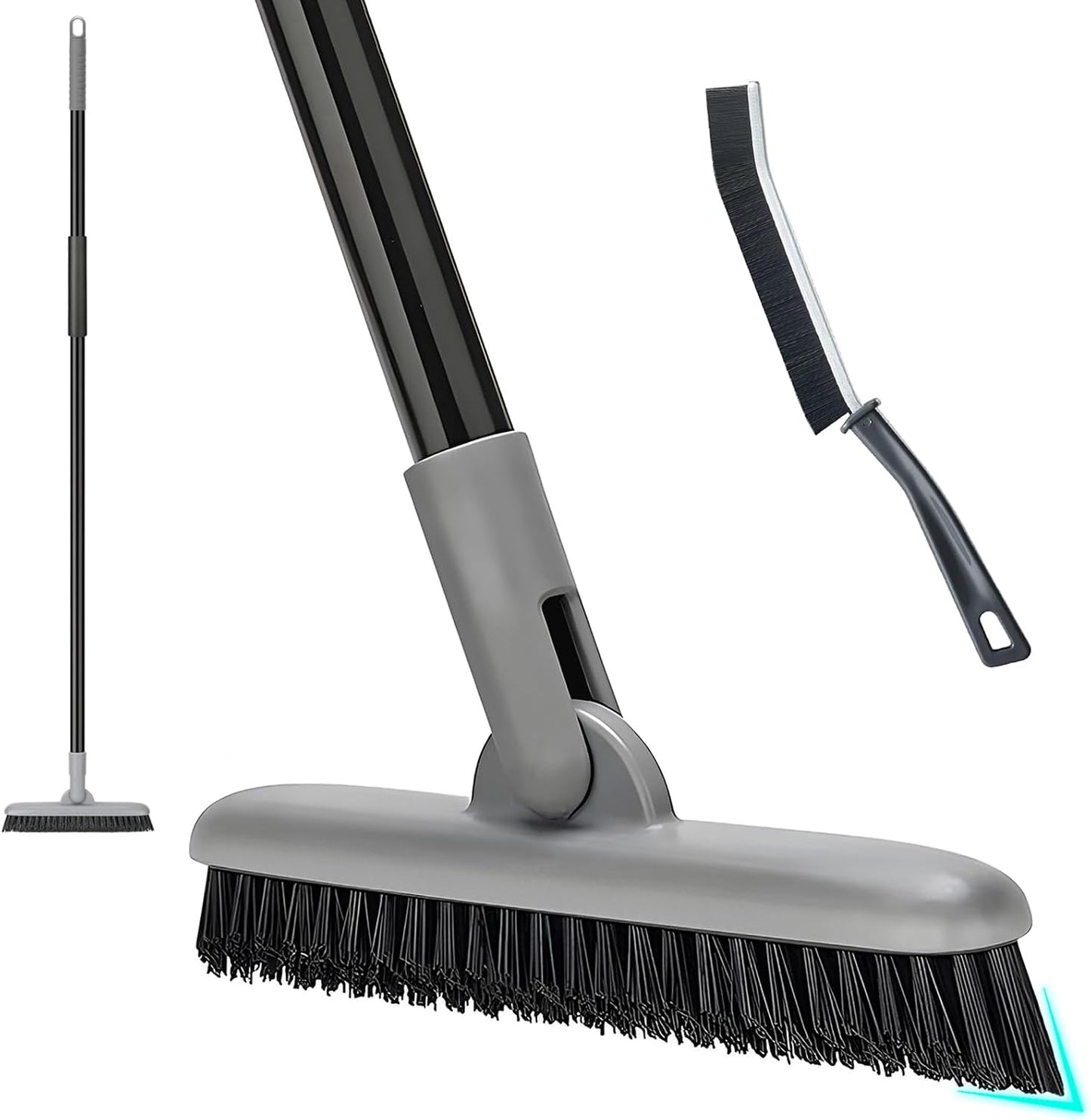 Grout Brush with Long Handle, 49'' Tile Cleaner Tool for Shower, Floors Scrubber for Bathroom Cleaning