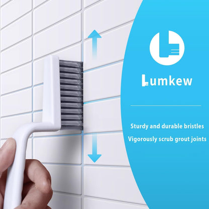 Lumkew Grout Cleaner Brush V Shape, Stiff Grout Cleaning Brushes for Tile Floor, Handheld Grout Scrub Brush Set for Shower, Bathroom, Kitchen, Household Use,2 pcs | Stiff Grout Cleaning Brushes For Tile Floor, Handheld Grout Scrub Brush Set For Shower,
