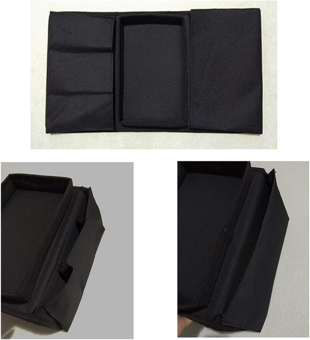 Sofa Armrest Organizer, Couch TV Remote Storage Organizer with Pockets for Recliner Armchair Snacks Glasses Smartphone Magazines Pouch (Black)