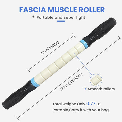 Muscle Roller Stick Ctwctr Massage Roller for Lymphatic Drainage, Cellulite Massager, Leg Massager for Circulation and Pain Relief, Deep Tissue & Trigger Point Massage