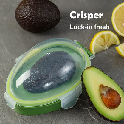 Avocado Saver Holder with Clear Snap-On Lid,Avocado Fresh Saver,Avocado Container Storage Box,Fruit Keeper Avocado Keeper Storage container-Keep Your Avocados Fresh for Days