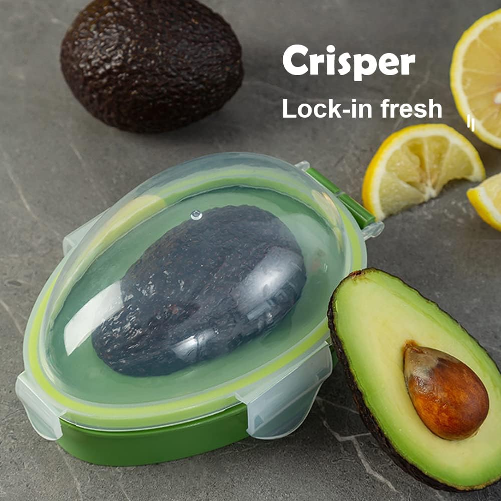 Avocado Saver – Airtight Container w/ Silicone Seal, Travel/Fridge Storage | prevent browning. Keeps avocados fresh. Leak-proof, portable, durable—perfect for lunch, travel & meal prep.