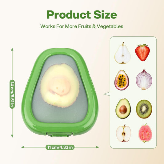 CLEANGOR Avocado Saver and Onion Saver, 4Pcs Fruit and Vegetable Savers | Silicone Food Saver with Snap-On Lid, Ideal for Avocados, Onions, Lemons, Orange and Tomatoes, Reusable, Dishwasher Safe