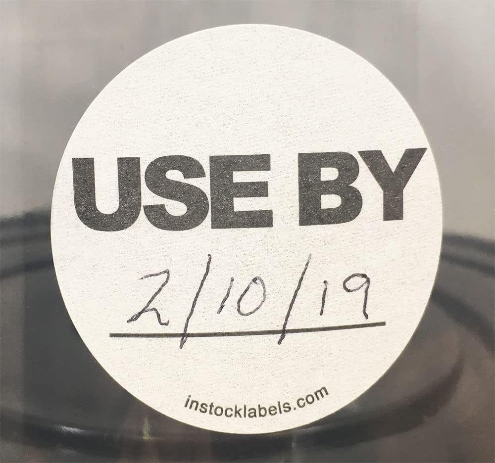 Dissolvable Use By Labels with Blank Space for Food Rotation Shelf Life Prep 2 Inch Round Circle Dots 500 Adhesive Stickers