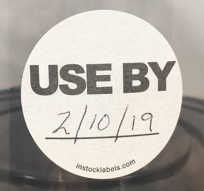 Dissolvable Use By Labels with Blank Space for Food Rotation Shelf Life Prep 2 Inch Round Circle Dots 500 Adhesive Stickers