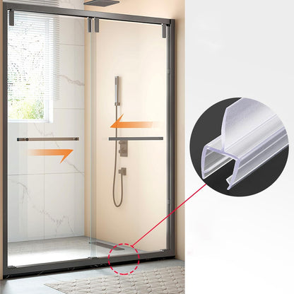 Shower Room Glass Door Bottom Gap Seal Strip for 1/2 Inch Glass, 27.5" Long Sweep Stop Shower Leaking