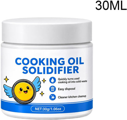 Natural Oil Solidifier Powder 30ml Fast Acting Kitchen Grease Remover Aid | Solidifies Used Frying Oil for Easy Disposal, Ideal for Deep Fryer, Pan, Grill, Oven, Stove, Restaurant & Household Kitchens