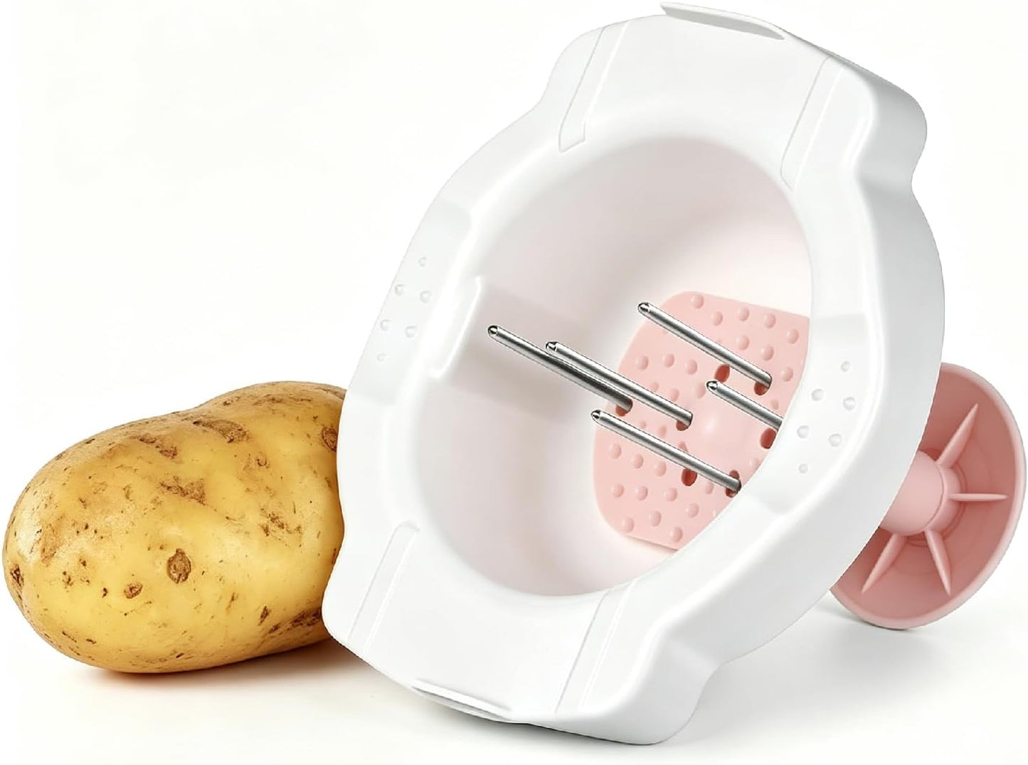 Kichvoe Pink Mandoline Slicer Guard Mandolin Hand Guard Safety Protector | 4.53×3.43 Inch Universal Slicer Hand Guard, Anti-Cut Finger Protector for Vegetable, Fruits, Safe for Beginner & Elderly