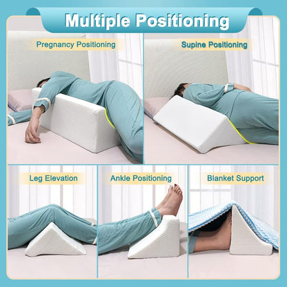 Blanket Lifter for Feet-Sheet Lifters for Foot of Bed Blanket Elevation Wedge Foot Cradle Tent Sleep Support Raiser Supplies Foam Block Toes Pain Leg Knee Ankle Post Surgery Recovery