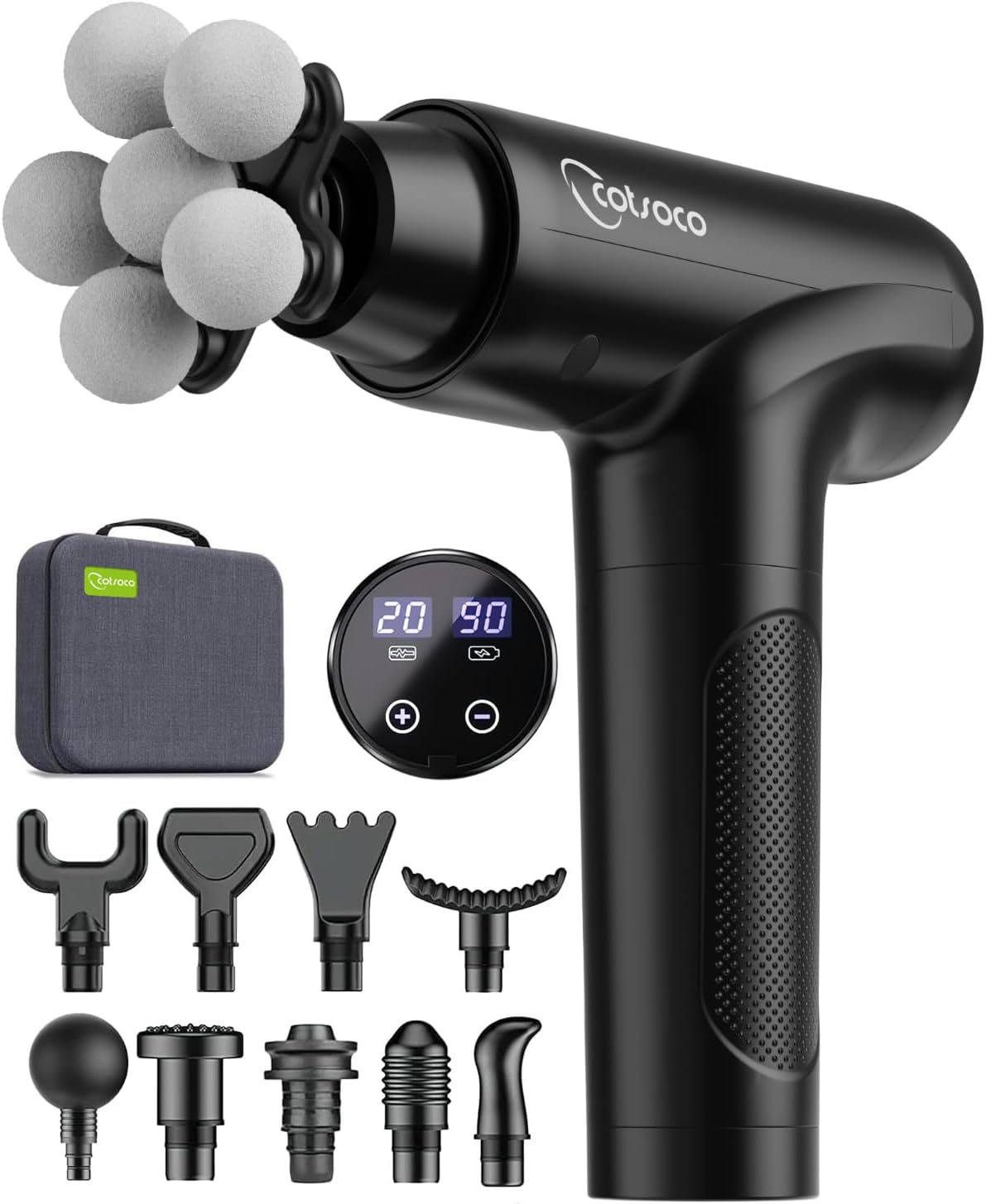 cotsoco Massage Gun Deep Tissue, Handheld Muscle Massager, Gifts for Men
