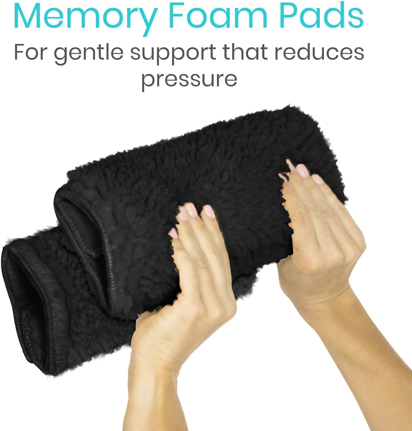 Vive Wheelchair Armrest Pads (2 PCS) - Memory Foam Sheepskin Cushion | Accessories for Transport Electric Wheel Chair Arm Rests - for Adults, Seniors, Handicapped - Soft Support for Office Chair
