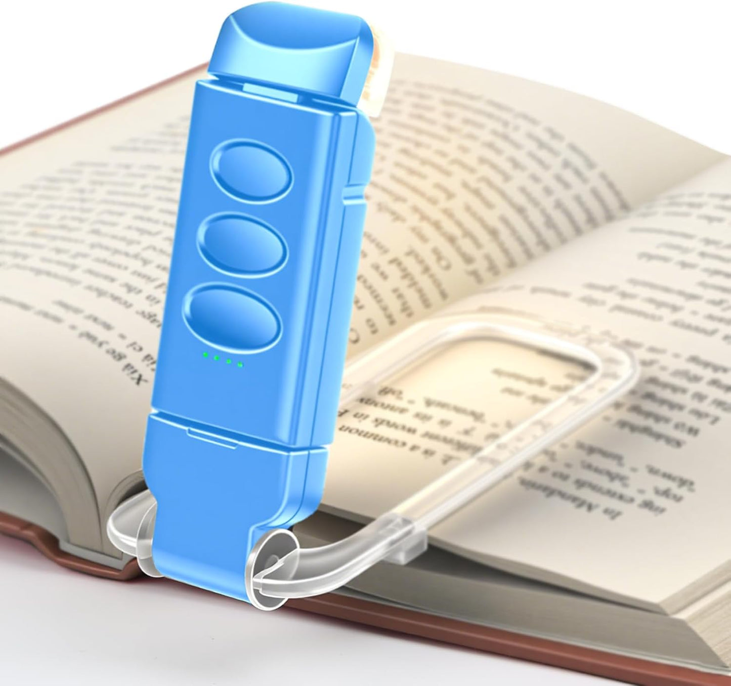 Book Reading Light Rechargeable Clip on Book Lamp with 3 Color Temperatures | 5-Level Dimmable Brightness, 3 Color Temperatures, 360° Rotatable USB Eye Caring