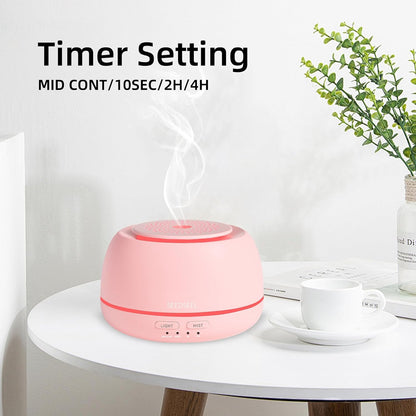SEEDSEEL 300ML Essential Oil Diffuser,Ultrasonic Aromatherapy Diffuser, 7-Color Gradient Lights, Remote Control, 8 Hours Run Time, Suitable for Home,Office