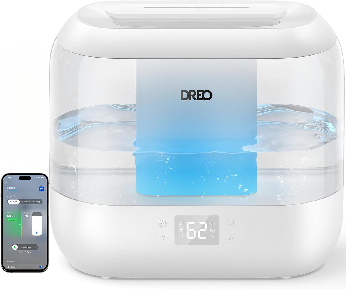DREO Smart Humidifiers for Bedroom, 4L Cool Mist Humidifier